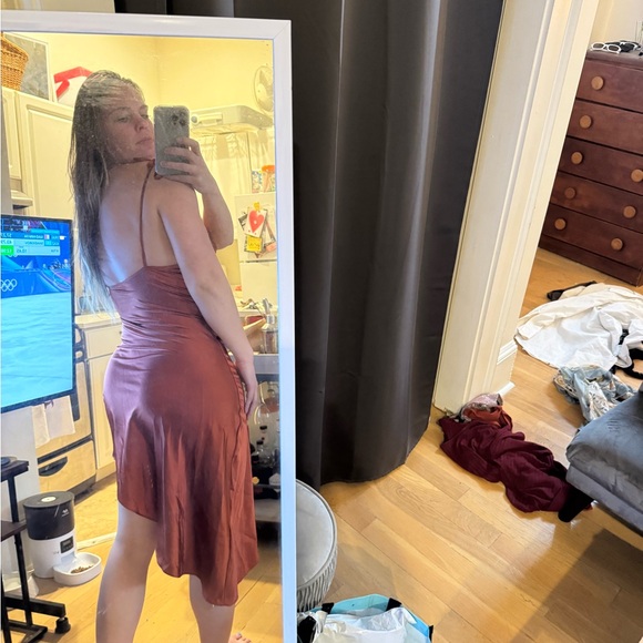 SHEIN Rust Asymmetrical Dress - Picture 5 of 6